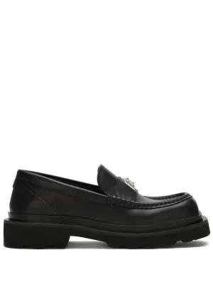 Dolce & Gabbana logo-plaque leather loafers