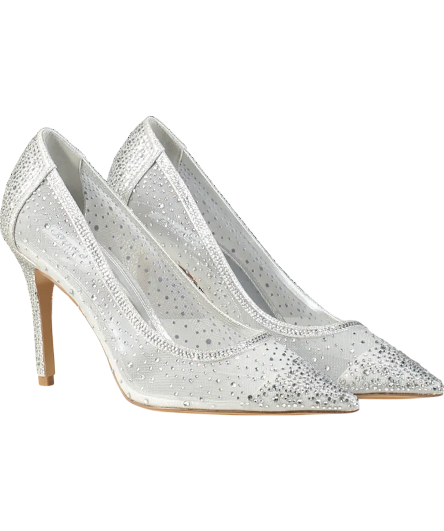 Dune Metallic Brilliantes - Ivory Embellished Wedding Shoes UK 7 EU 40 👠