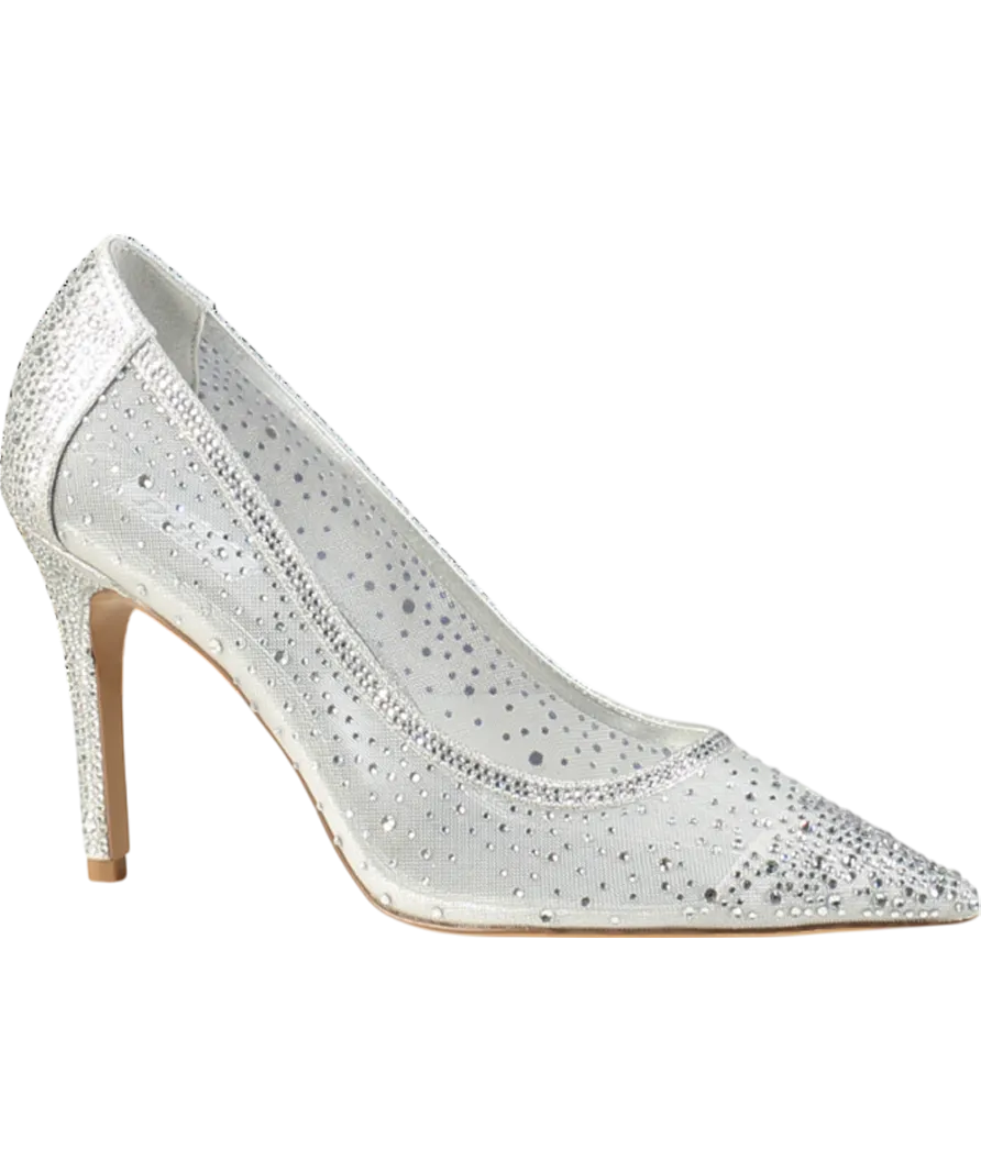 Dune Metallic Brilliantes - Ivory Embellished Wedding Shoes UK 7 EU 40 👠