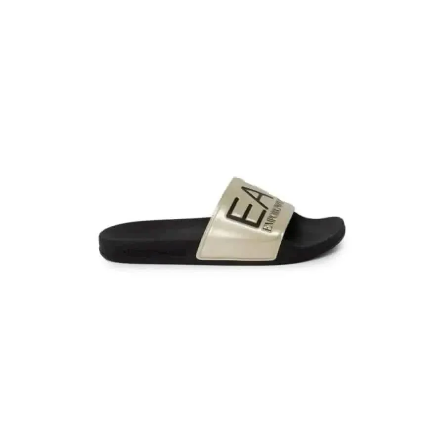 EA7 Women's White Rubber Slip-On Slippers Spring/Summer Collection