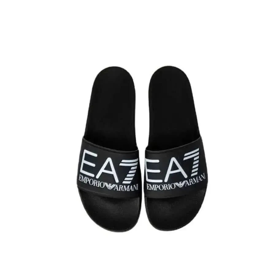 EA7 Women's White Rubber Slip-On Slippers Spring/Summer Collection