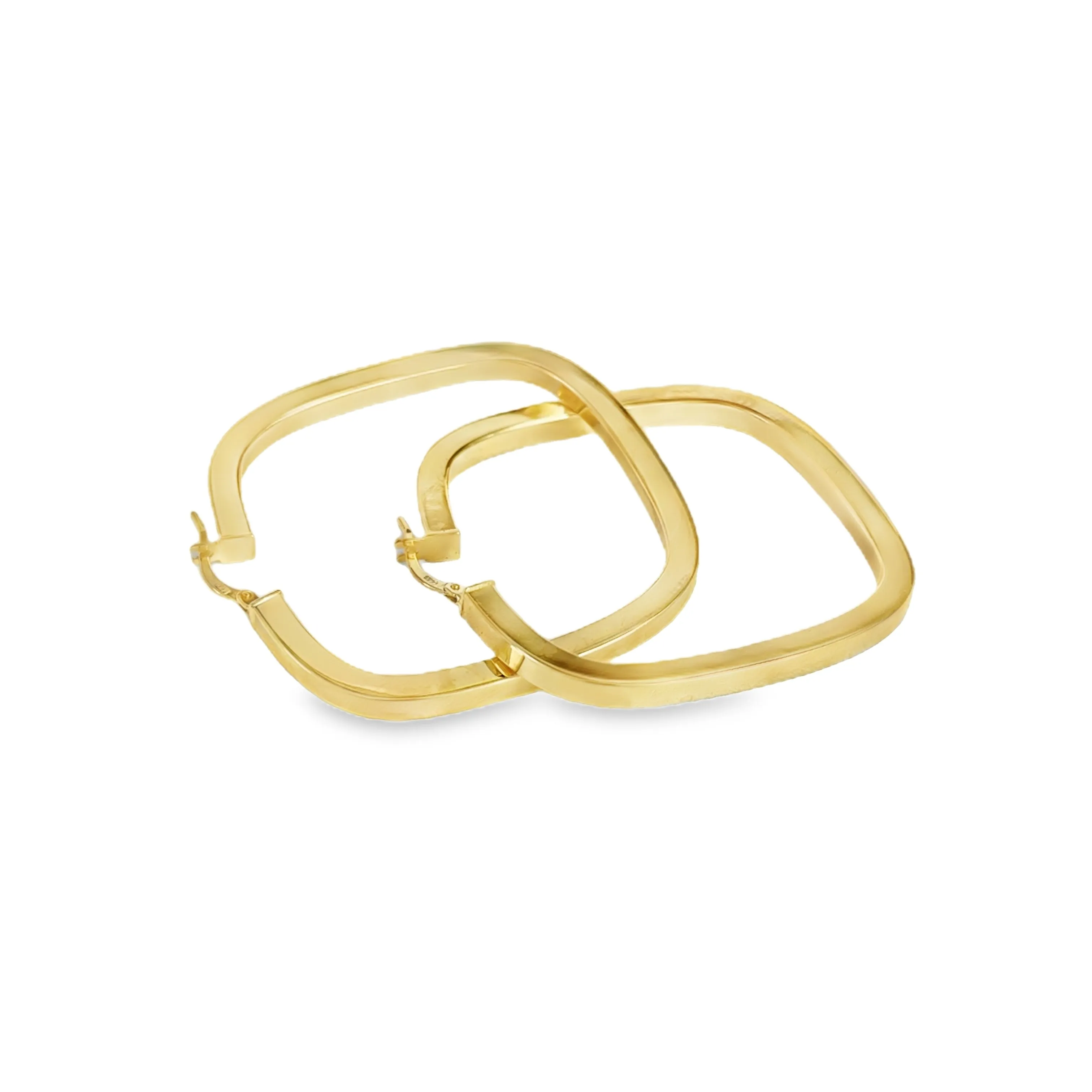 Elegant Gold Hoop Earrings 14k