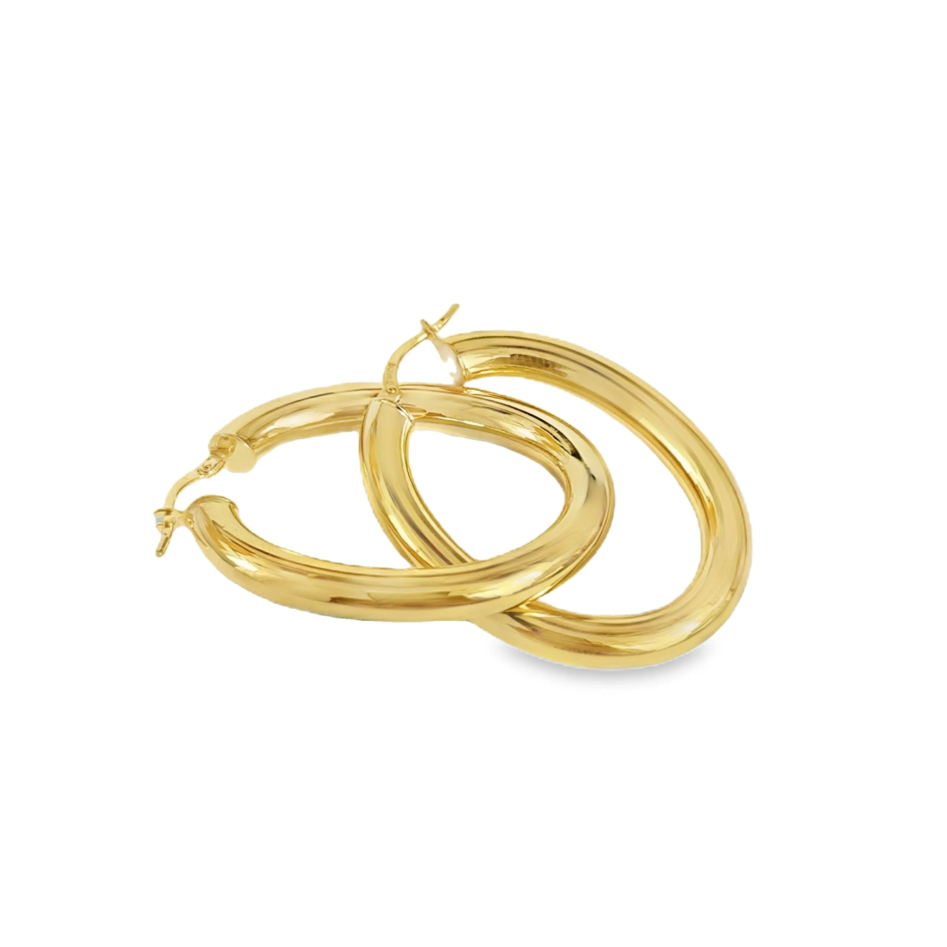 Elegant Gold Hoop Earrings 14k