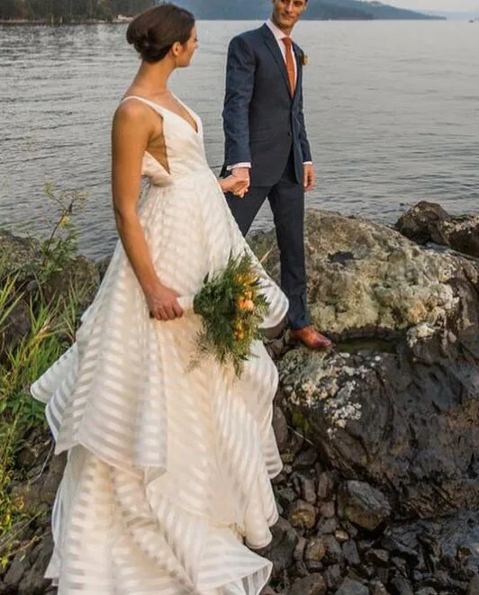 Elegant Popular Formal A Line Cheap Long Beach Bridal Wedding Dresses, BGP251
