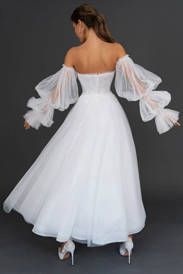 Elegant V-Neck Tube Top Dress Slim-Fit Midi Dress