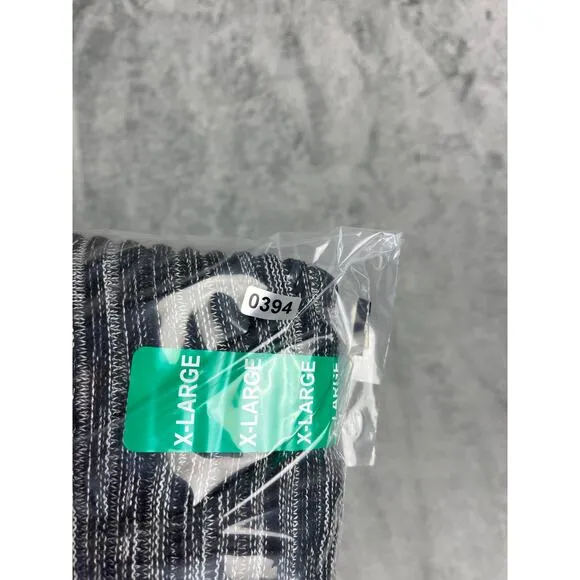 Ellen Tracy NWT Space Dye Knit Sweater XL Black White Round Neck Minimalist