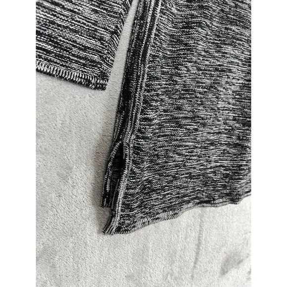 Ellen Tracy NWT Space Dye Knit Sweater XL Black White Round Neck Minimalist