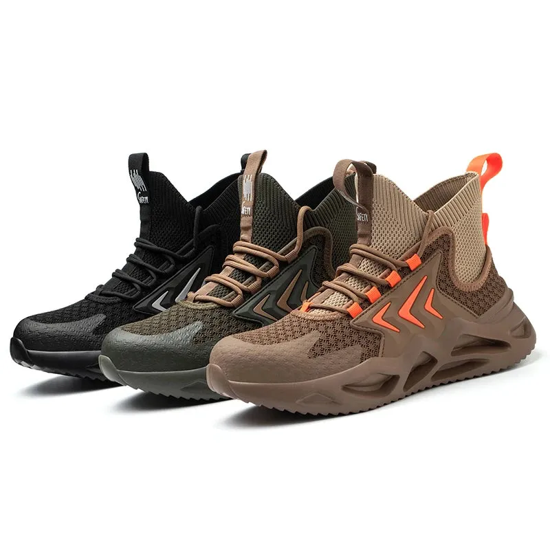 European Standard Steel Toe Safety High-Top Work Shoes