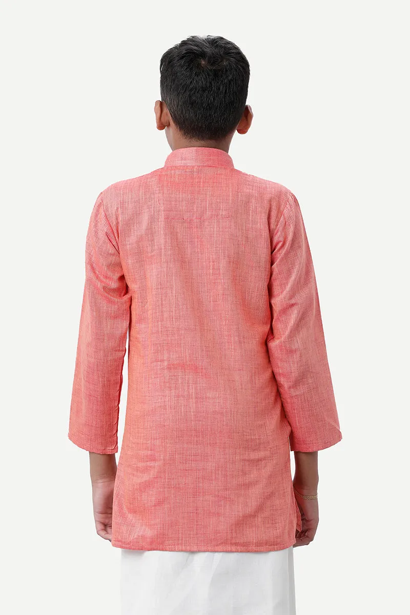 Exotic - Soft Orange Kurta For Kids | Uathayam