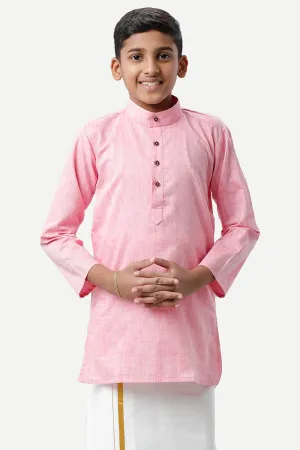 Exotic - Soft Pink Kurta For Kids | Uathayam