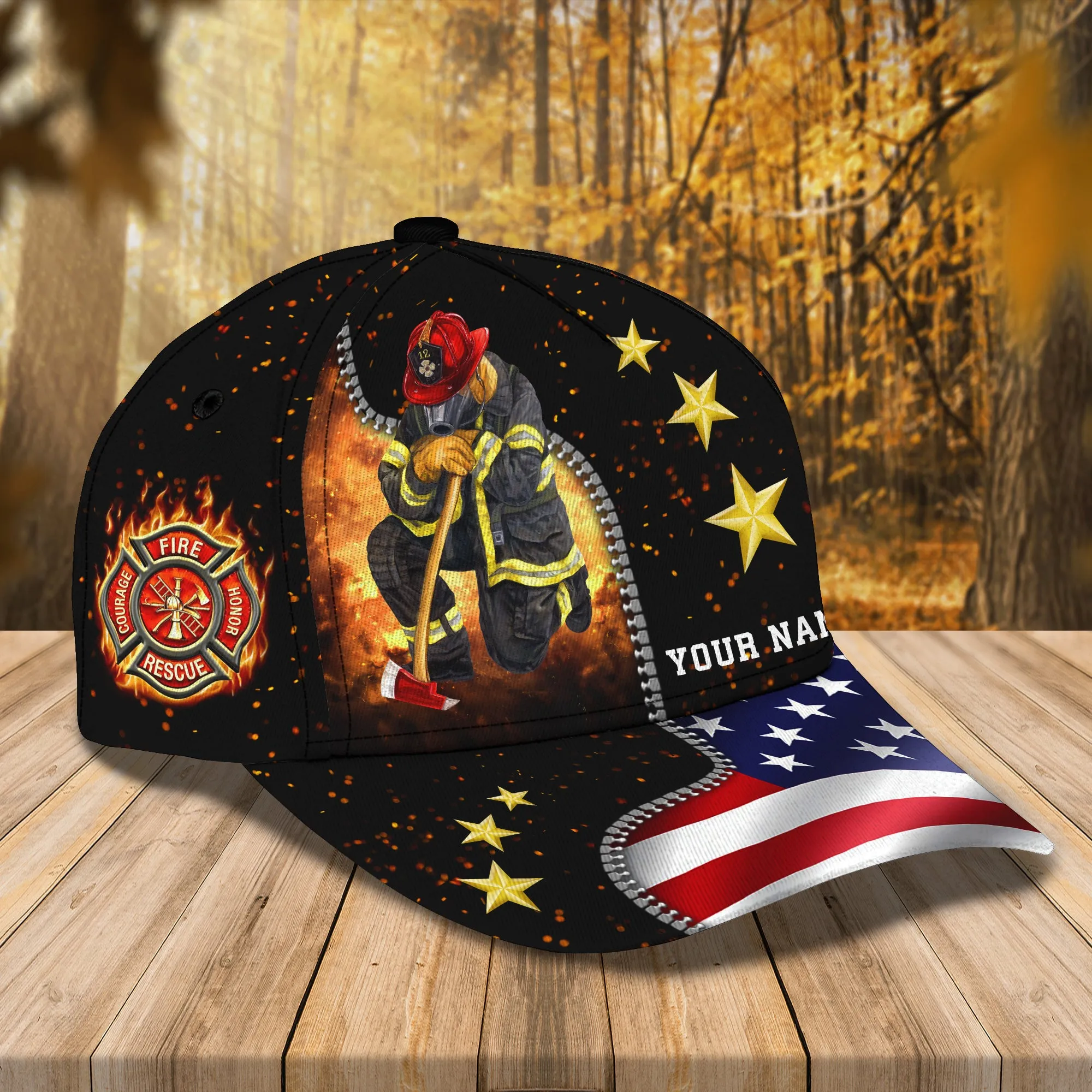 Firefighter 02 - Personalize Name Cap  - Loop - Ntp-265