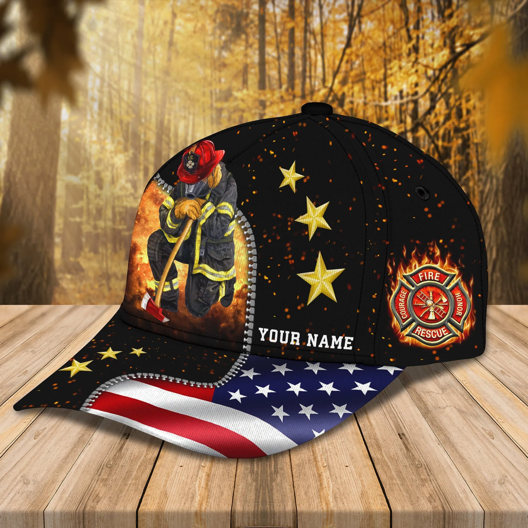 Firefighter 02 - Personalize Name Cap  - Loop - Ntp-265