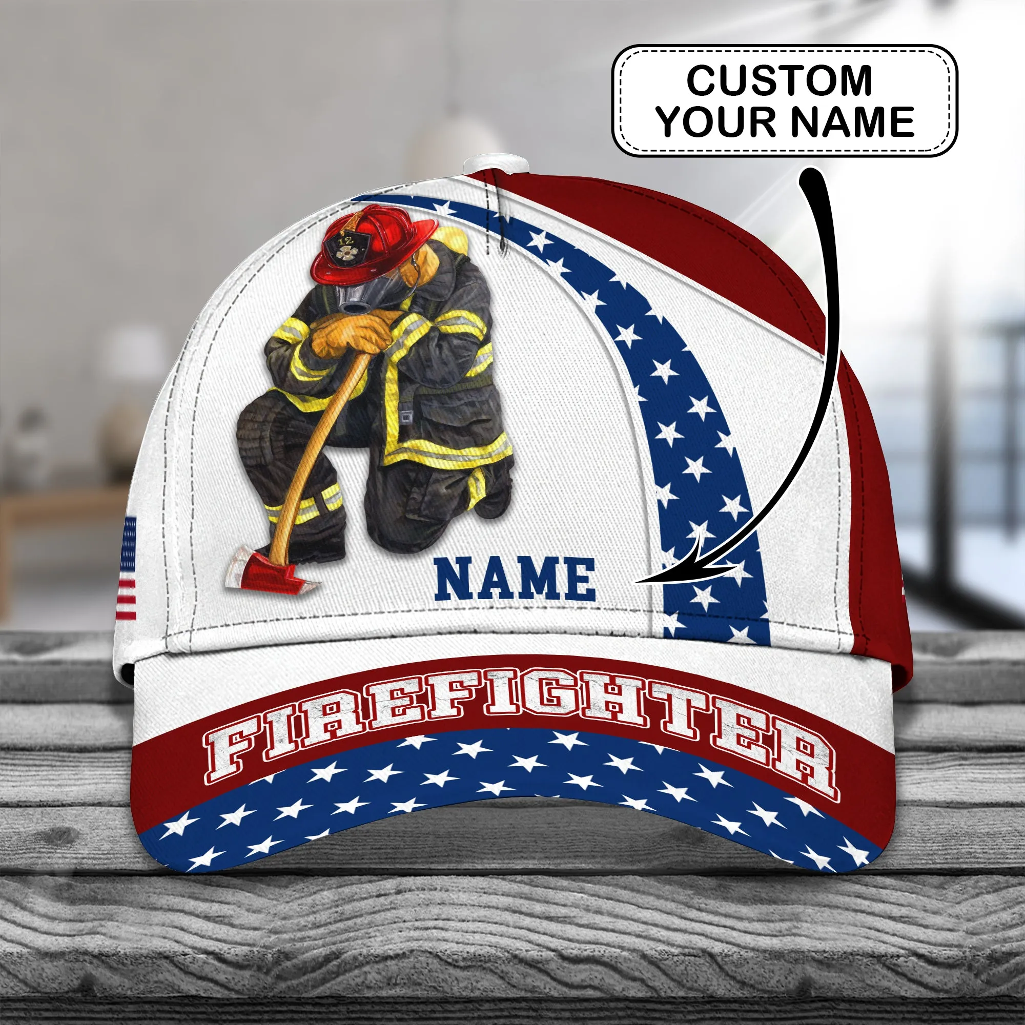 Firefighter 05 - Personalize Name Cap  - Loop - Ntp-268