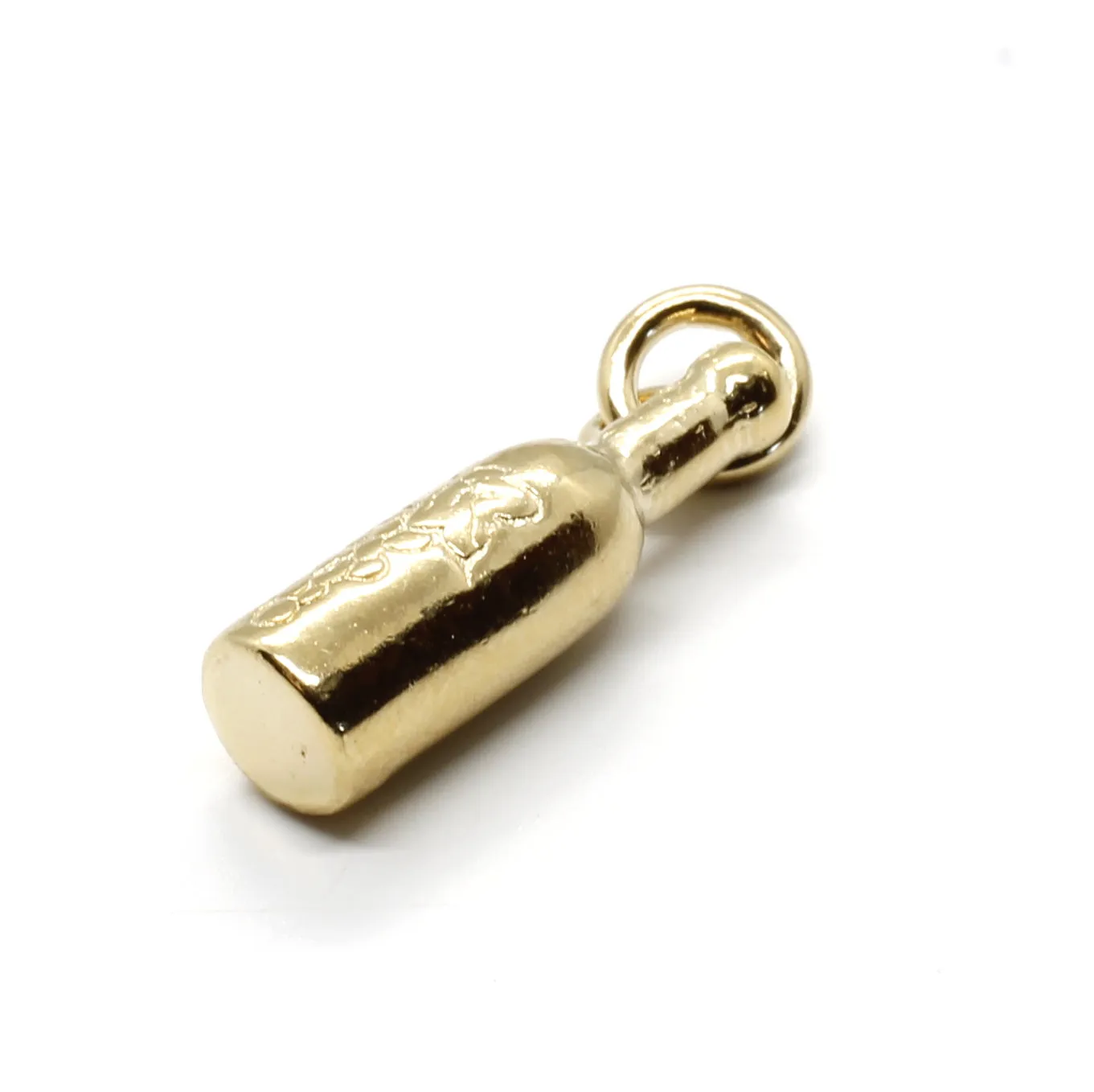 Gold Wine Bottle Charm for Wine Lover