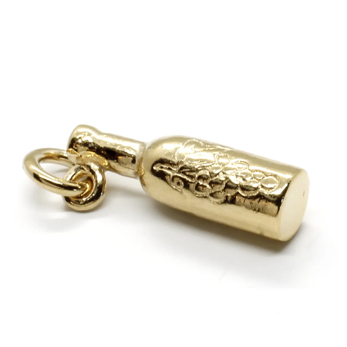 Gold Wine Bottle Charm for Wine Lover