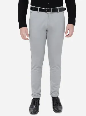 Grey Solid Slim Fit Club Wear Trouser | JB Studio