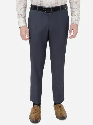Grey Solid Super Slim Fit Formal Trouser | JadeBlue