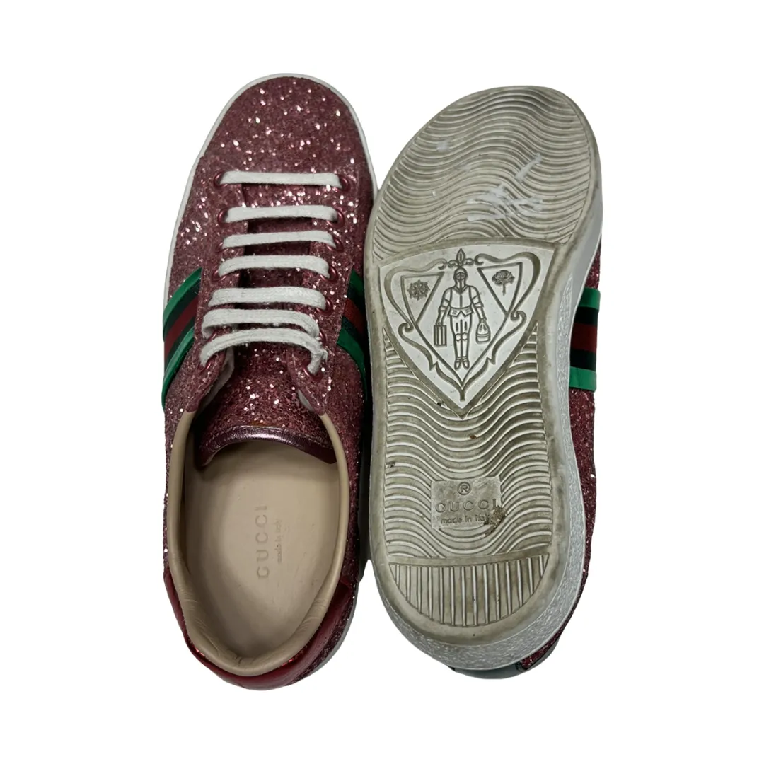 Gucci Pink Glitter Trainers