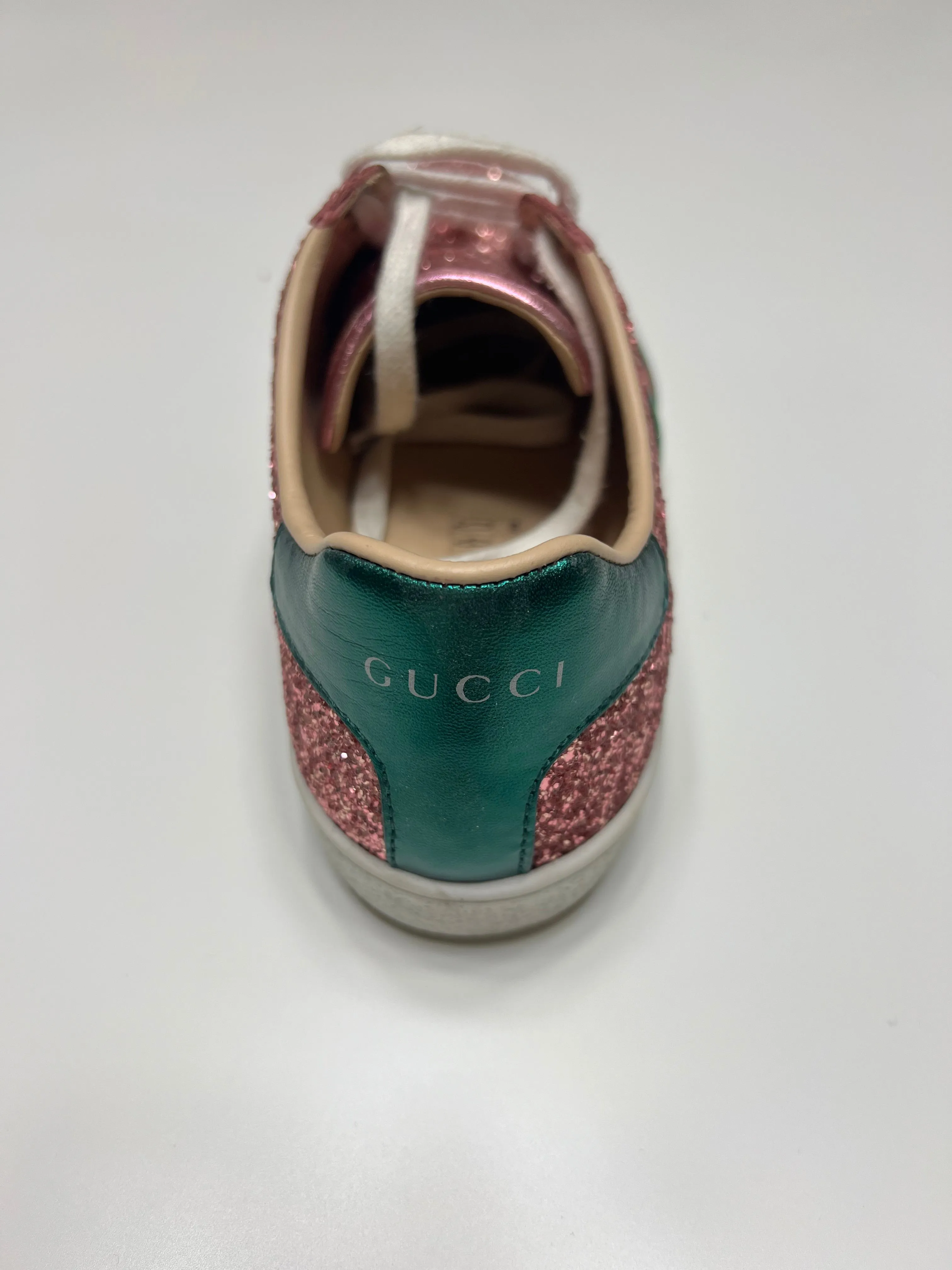 Gucci Pink Glitter Trainers