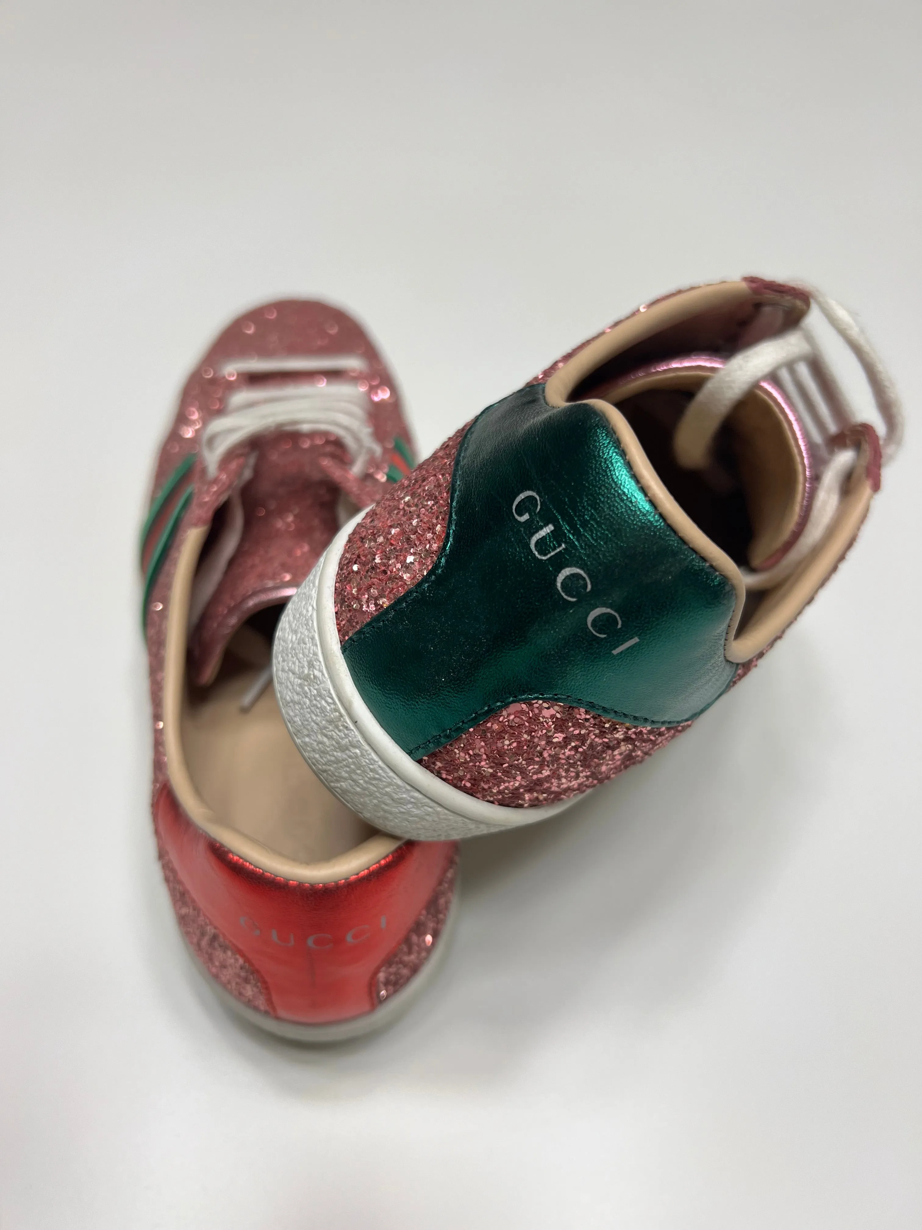Gucci Pink Glitter Trainers