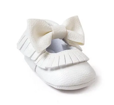 Handmade Soft Bottom Fashion Tassels Baby Moccasin Newborn Babies Shoes 14-colors PU leather Prewalkers Boots