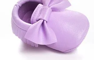 Handmade Soft Bottom Fashion Tassels Baby Moccasin Newborn Babies Shoes 14-colors PU leather Prewalkers Boots