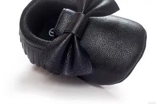 Handmade Soft Bottom Fashion Tassels Baby Moccasin Newborn Babies Shoes 14-colors PU leather Prewalkers Boots