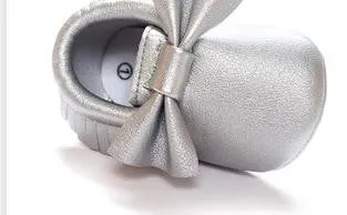 Handmade Soft Bottom Fashion Tassels Baby Moccasin Newborn Babies Shoes 14-colors PU leather Prewalkers Boots