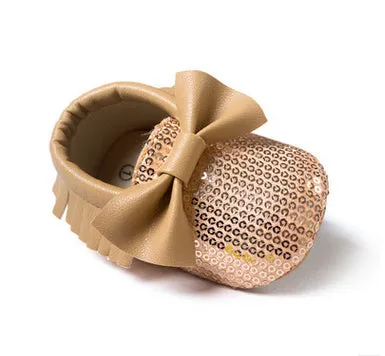 Handmade Soft Bottom Fashion Tassels Baby Moccasin Newborn Babies Shoes 14-colors PU leather Prewalkers Boots
