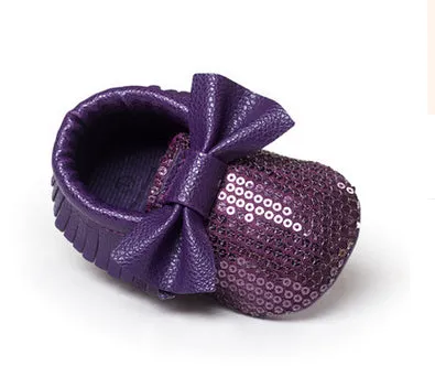 Handmade Soft Bottom Fashion Tassels Baby Moccasin Newborn Babies Shoes 14-colors PU leather Prewalkers Boots