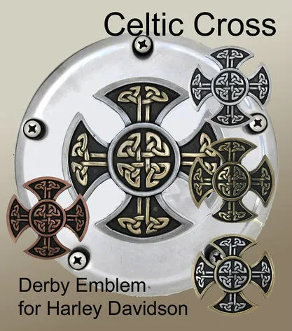 Harley Derby Cover Celtic Cross Emblem - Harley Davidson Accessory