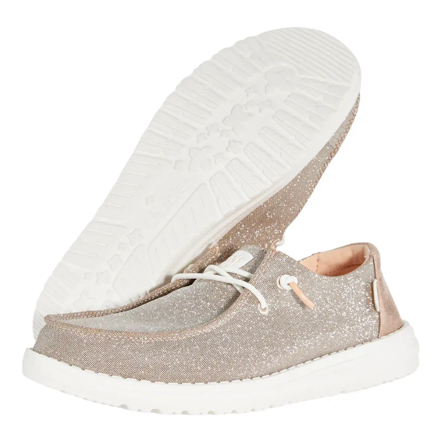 Hey Dude Wendy Metallic Sparkle Rose Gold