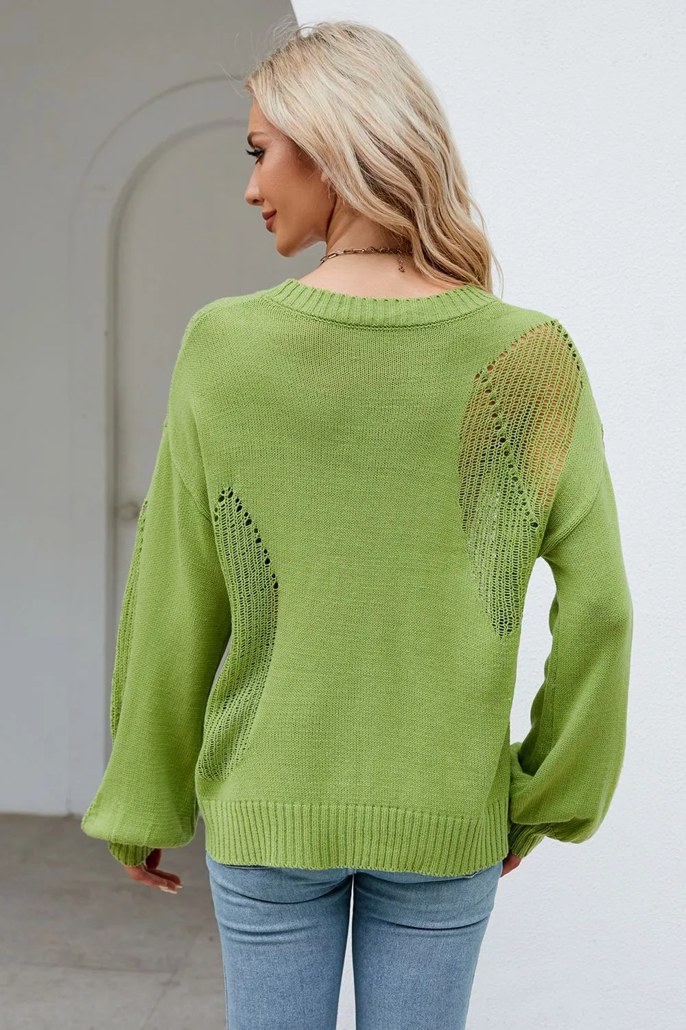 Hidden Cove Knit Sweater- 4 Colors (Green, White, Black, Cream)