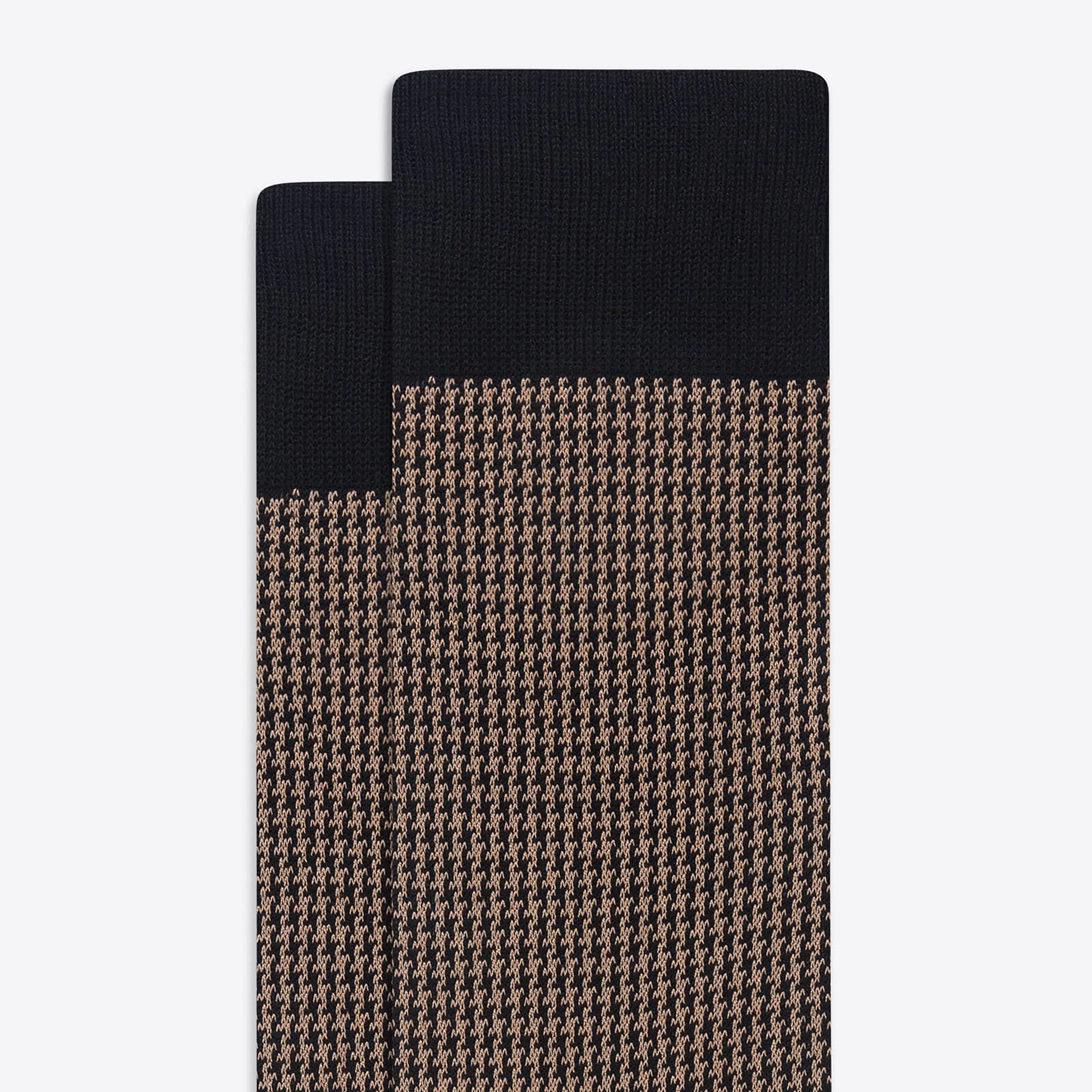 Hound's Tooth Check Mid-Calf Socks