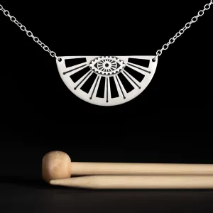 I Spy Knitting In My Eye Sterling Silver Necklace