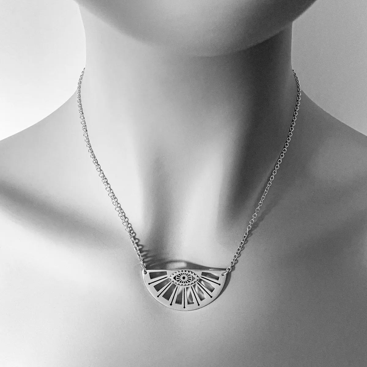 I Spy Knitting In My Eye Sterling Silver Necklace