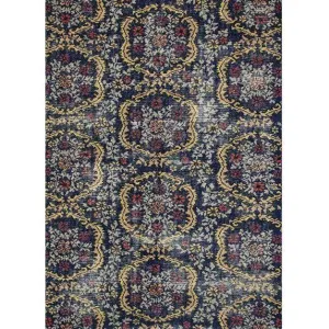 Jaipur Artisan Row Kai Rugs - Deep Navy and Savannah Green