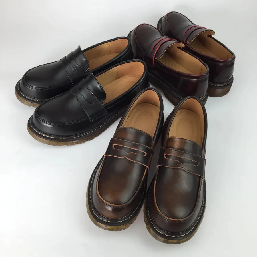Japanese Mori Girls College Style All-match Penny Loafer Women's Shoes J40551