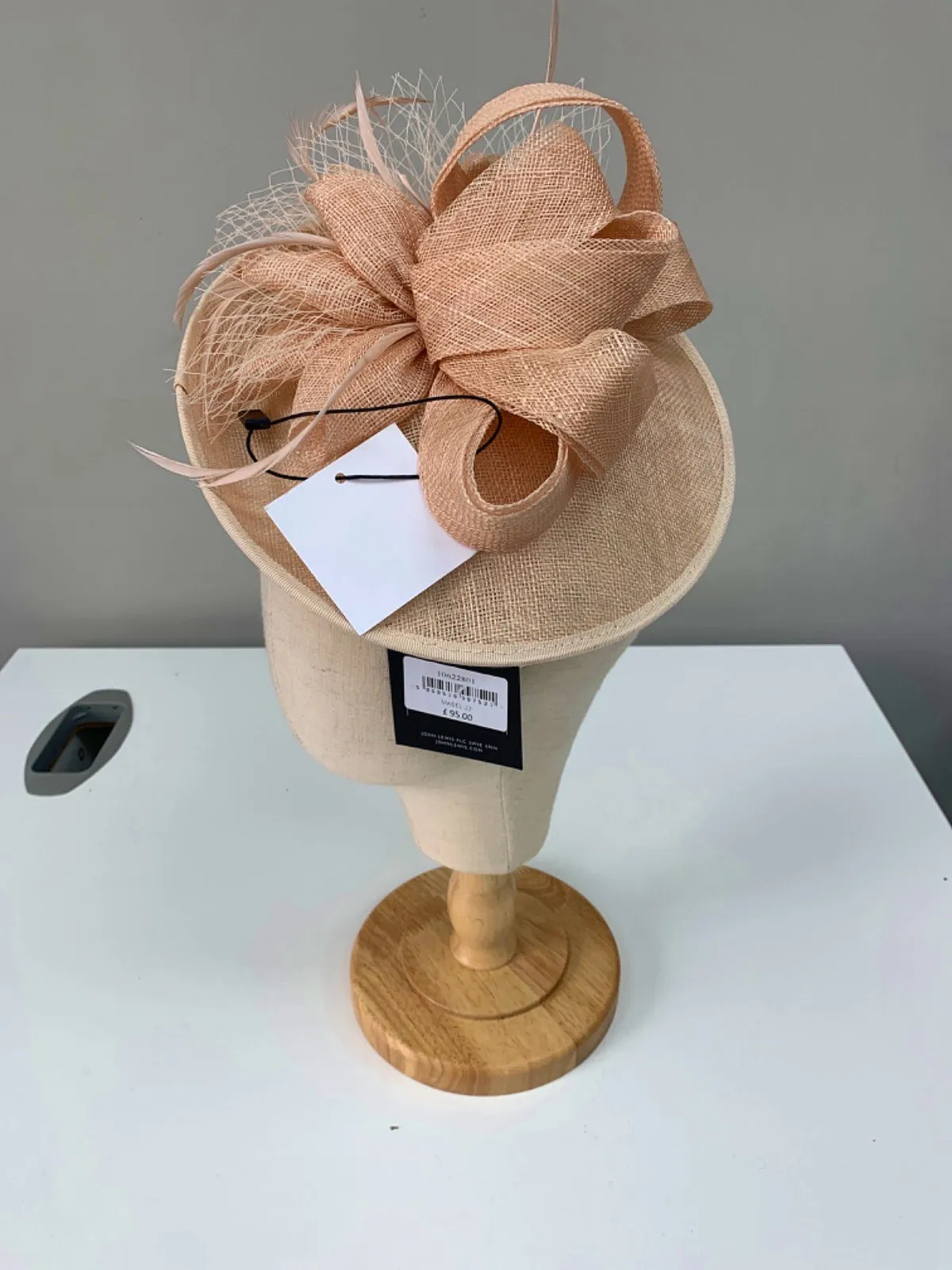 John Lewis Peach Fascinator MASL 22