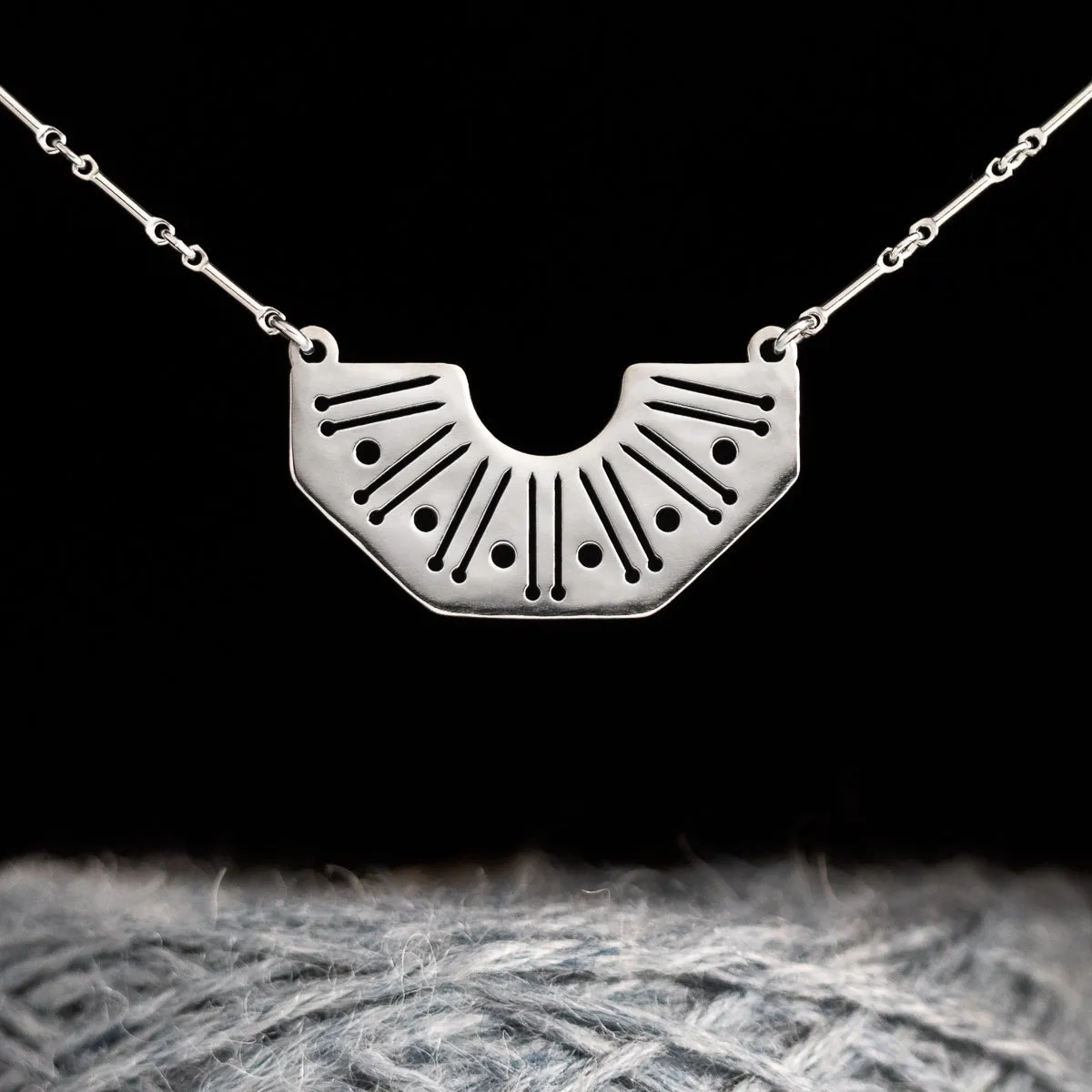 Knit and Dissent, RBG Collar If She Knitted!  Knitting Needles & Yarn Motif Necklace