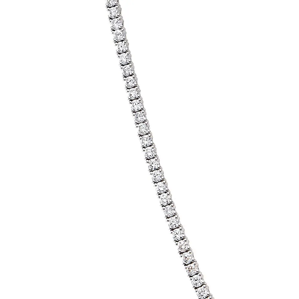 Lab Grown Diamond Four Prong Tennis Necklace 14K