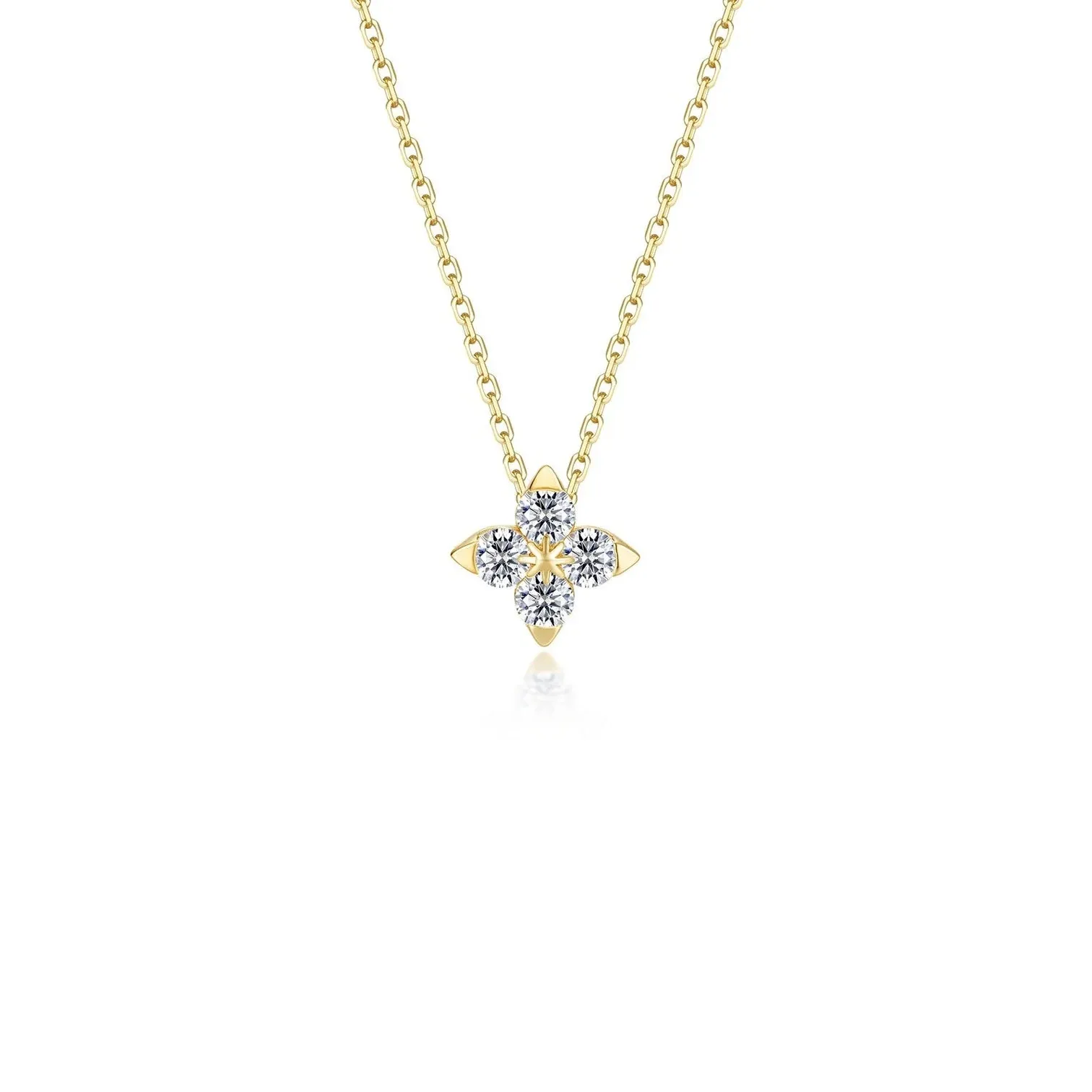 Lafonn Simulated Diamond Trillium Superbloom Necklace N0345CLG