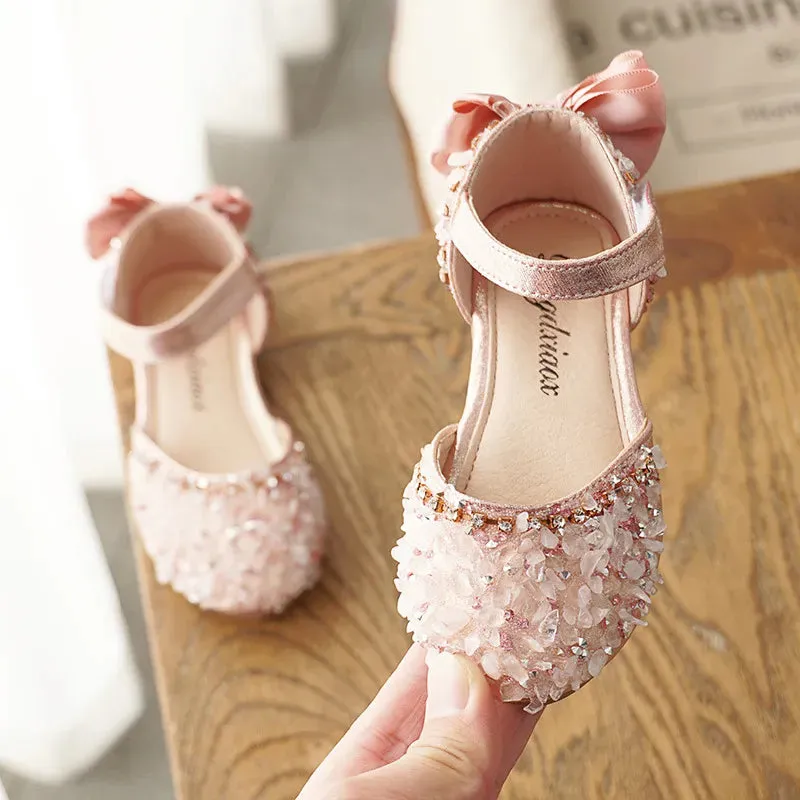Leather Wedding Shoes for Kids Girls'