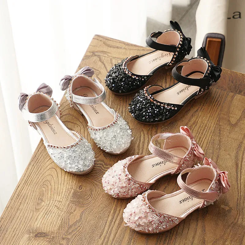 Leather Wedding Shoes for Kids Girls'
