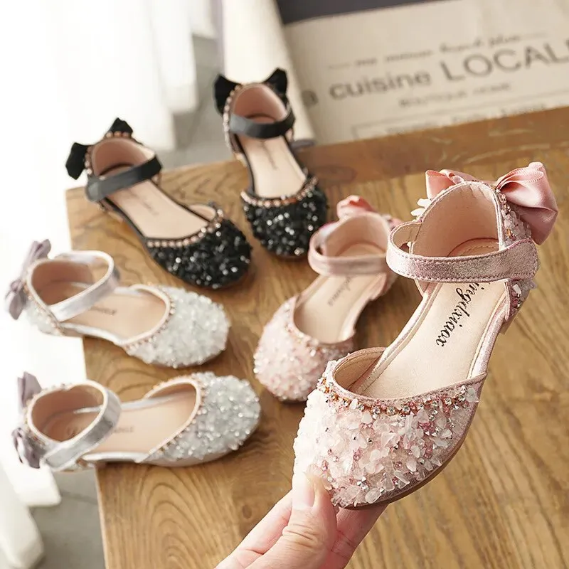 Leather Wedding Shoes for Kids Girls'