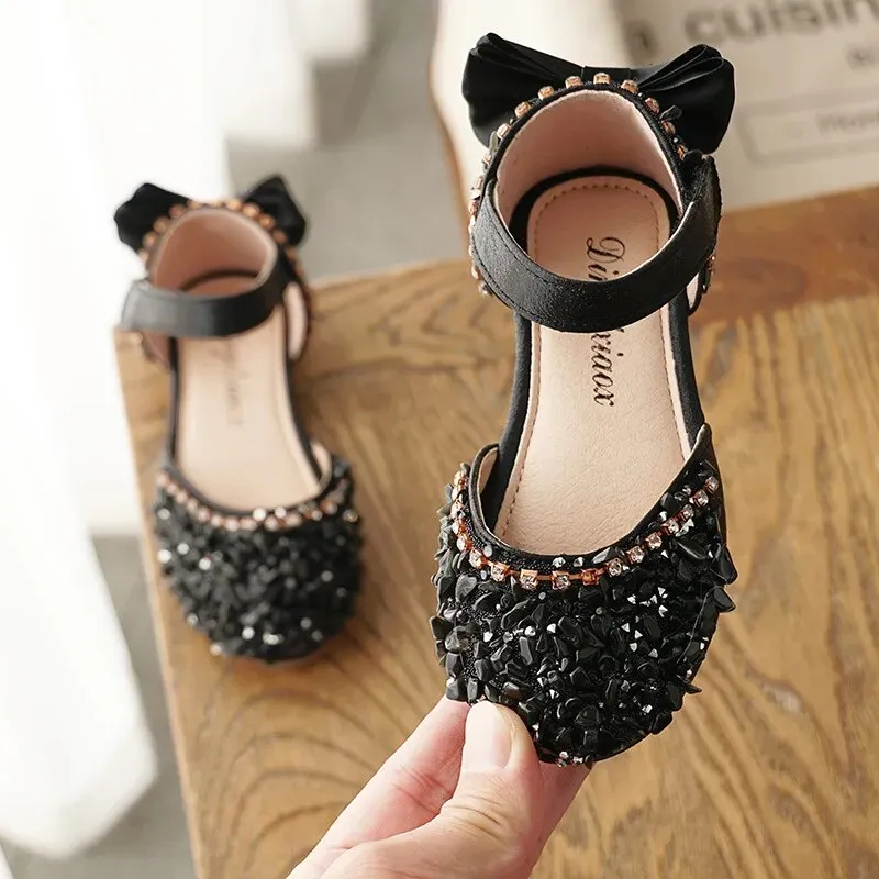 Leather Wedding Shoes for Kids Girls'