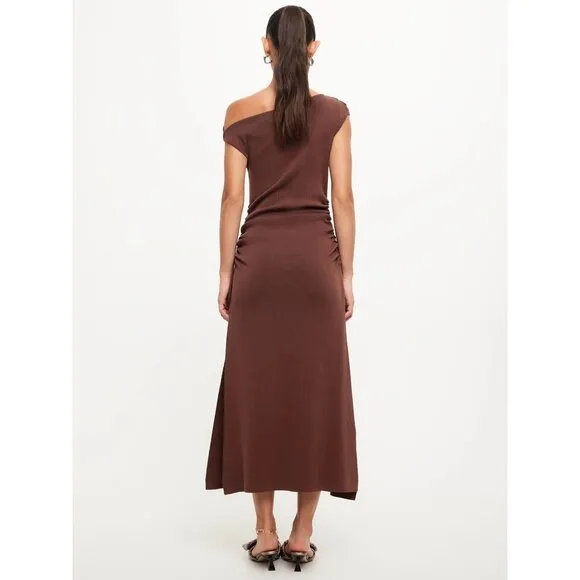 Lioness Original Sin Midi Dress in Chocolate XSmall New Womens Knit