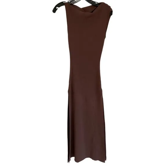 Lioness Original Sin Midi Dress in Chocolate XSmall New Womens Knit