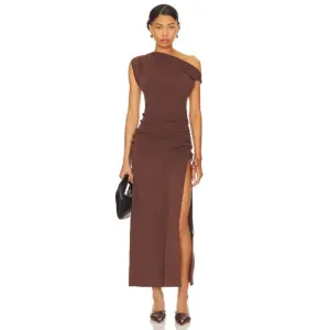Lioness Original Sin Midi Dress in Chocolate XSmall New Womens Knit