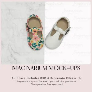 Mary Jane Shoes Mock Up, Realistic Baby Shoes Mockup for Procreate and Photoshop